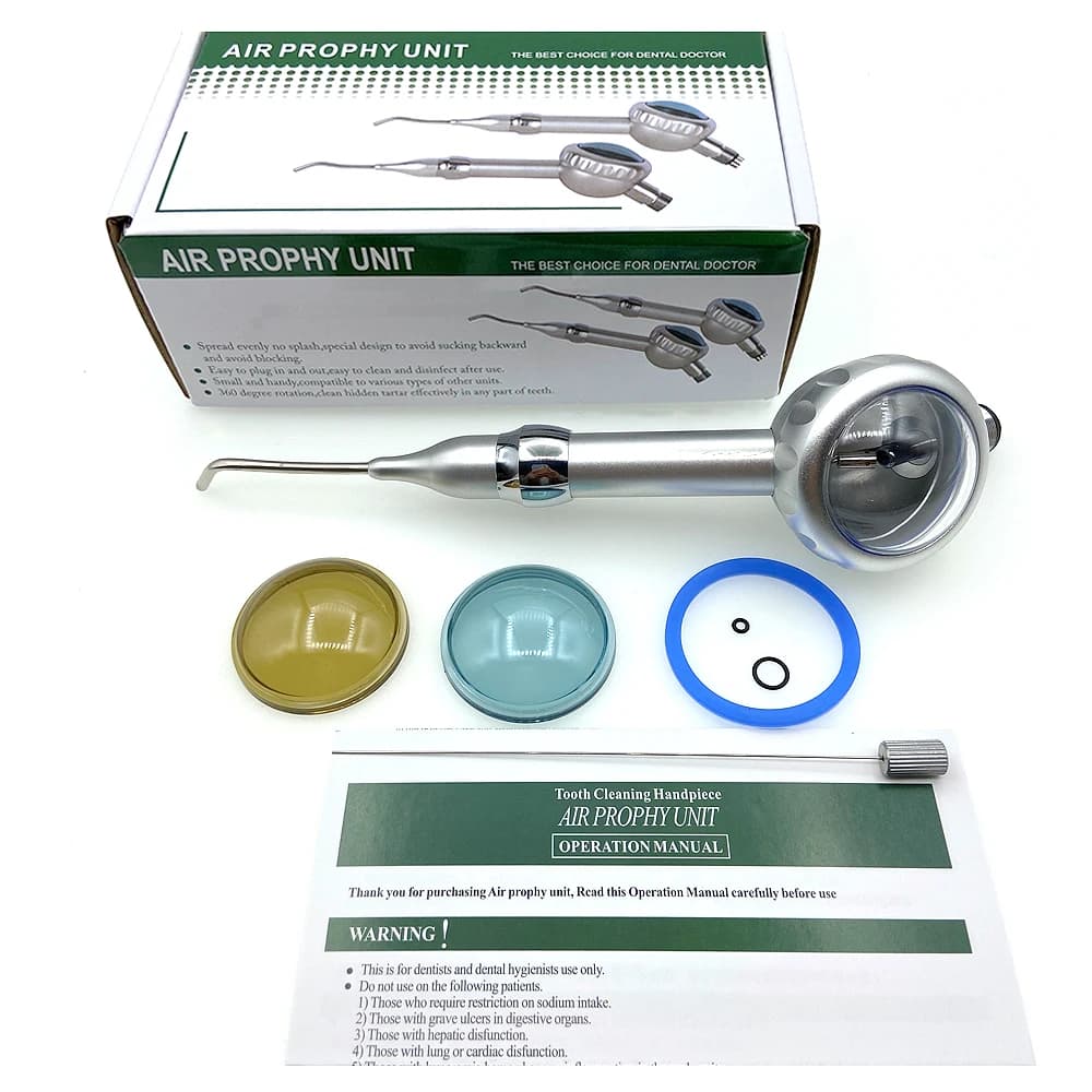 MYDental Air Polisher metal air prophy mate lucidatura ad aria manipolo flusso d'aria sbiancamento dei denti pulizia air water sander gun2/4 fori