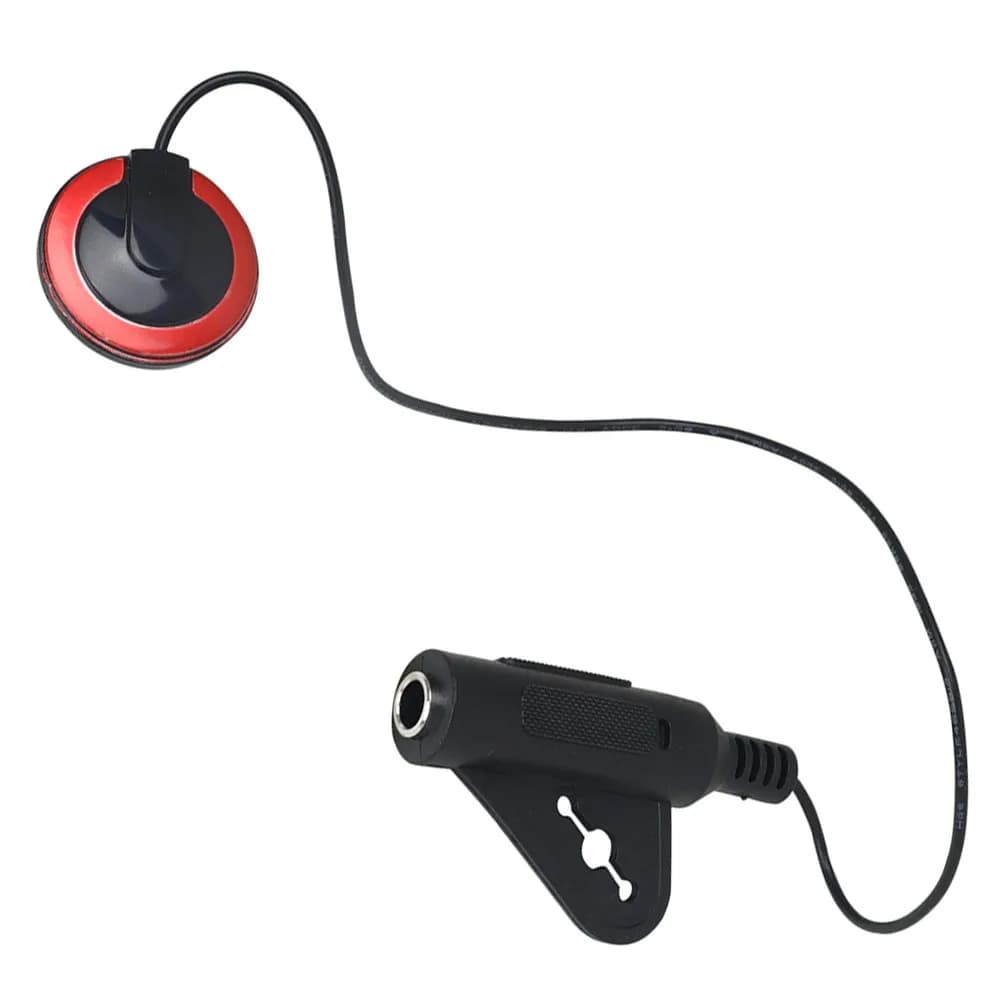 No-Drill Piezo Acoustic Pickup for Guitar Ukulele Violin Mandolin Banjo Clip-on Instrument Pickup with Eq Tone Control for Live