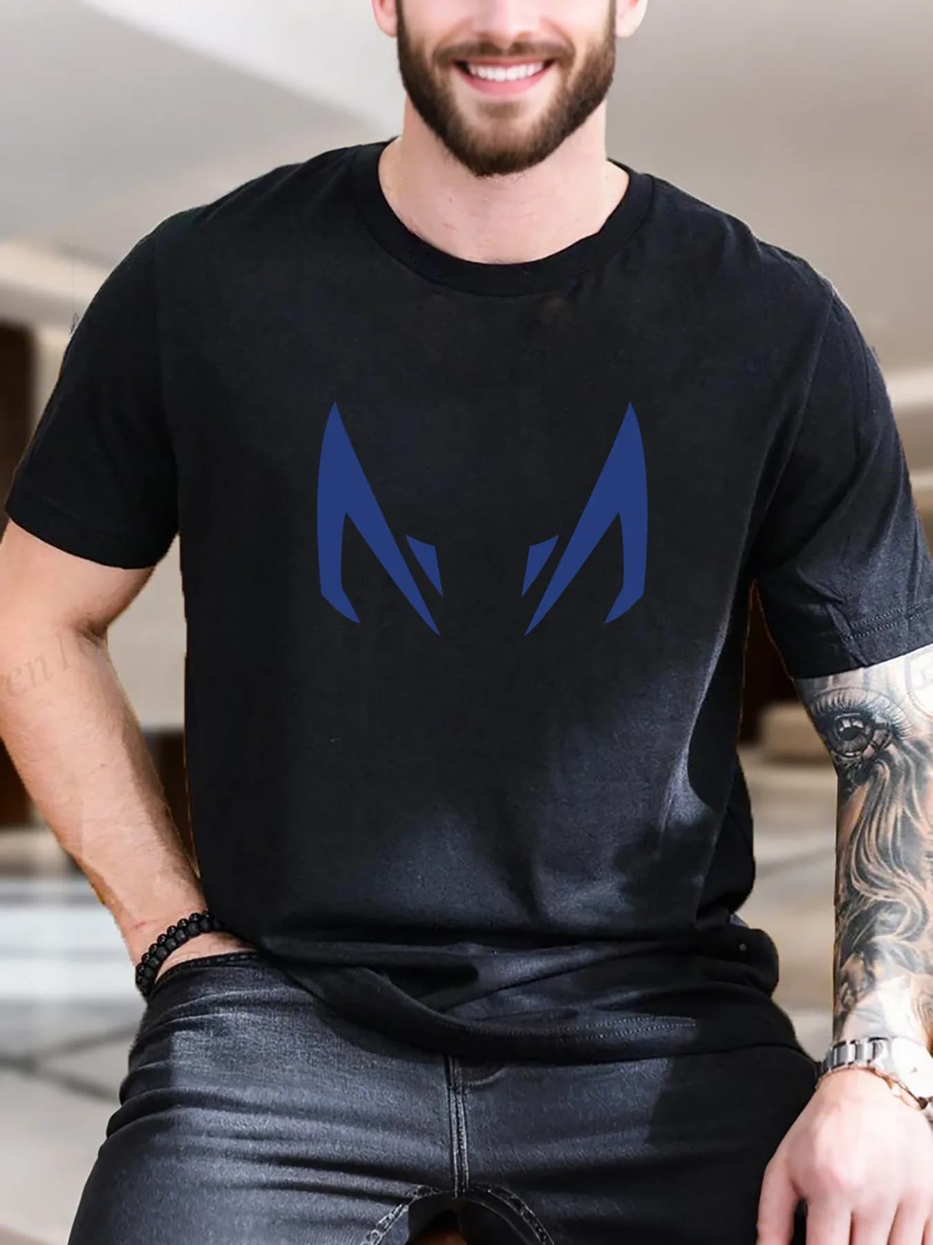T-shirt a maniche corte stampata da uomo di nuova moda di arrivo in morbido cotone confortevole sci paesaggio innevato design casual versatile t-shirt alla moda
