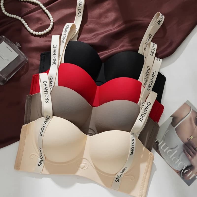 Reggiseno push up per seni piccoli Bralette regolabile con sollevamento senza cuciture Anti-cedimento Design senza anelli Rinforzatore di bellezza per la schiena Confortevole
