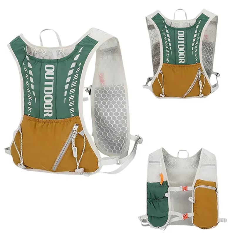 Reflective Running Vest for Cycling and Leisure Sports - Adjustable Backpack for Climbing, Hiking, MTB, Road Bike