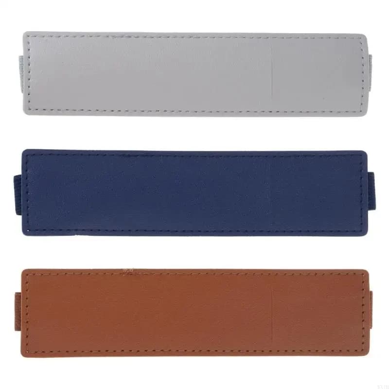 3Pcs Leather Pen Holder With Elastic Strap Adjustable Elastic Bands Pen Holder For Hardcover Journals, Planner Notebook