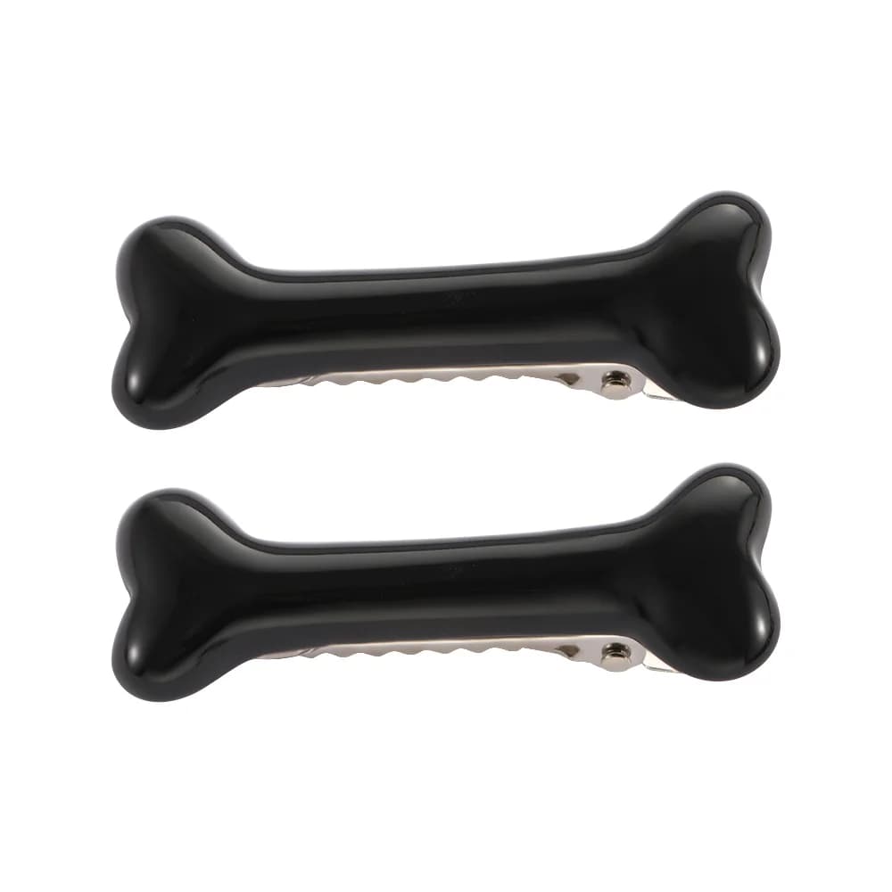 Set di 2 Fermagli per Capelli da Donna Stile Punk con Design a Osso di Cane, Accessori Moda Graziosi
