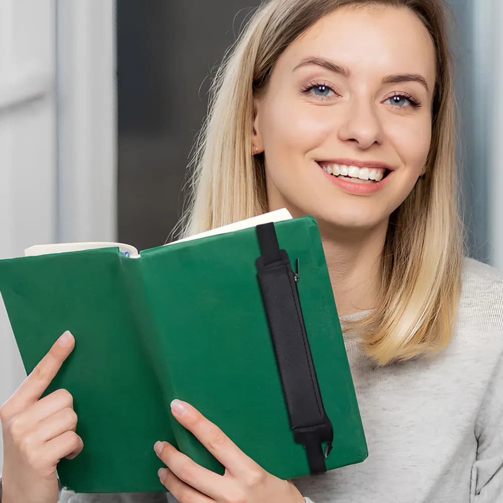 Astuccio elastico elegante da 2 pezzi per agenda, quaderno, organizer da viaggio, porta penne con cerniera