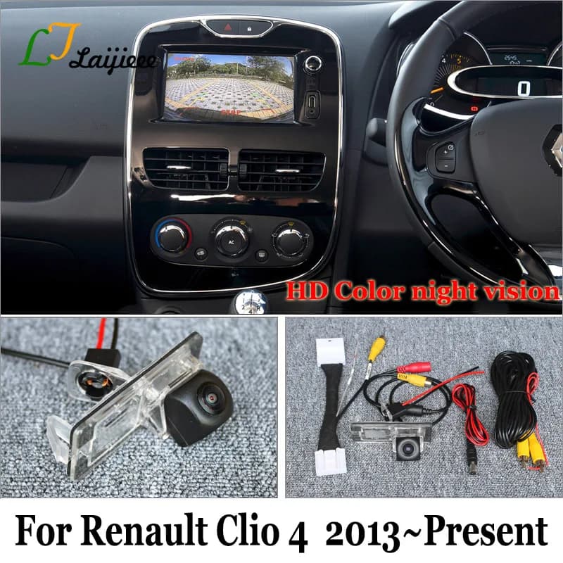 Telecamera di retromarcia per Renault Clio 4 2013 ~ 2021 OEM Screen Media Nav System 170 gradi HD Night Vision Car retrovisione telecamera di Backup