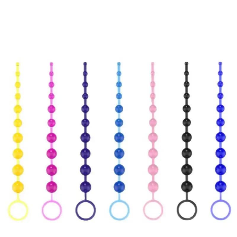 handyJelly Anal Beads For Men And Women Vagina Plug Play Pull Ring Ball Butt Beads Stimulator Adult Sex Toy For Couples Gay Male