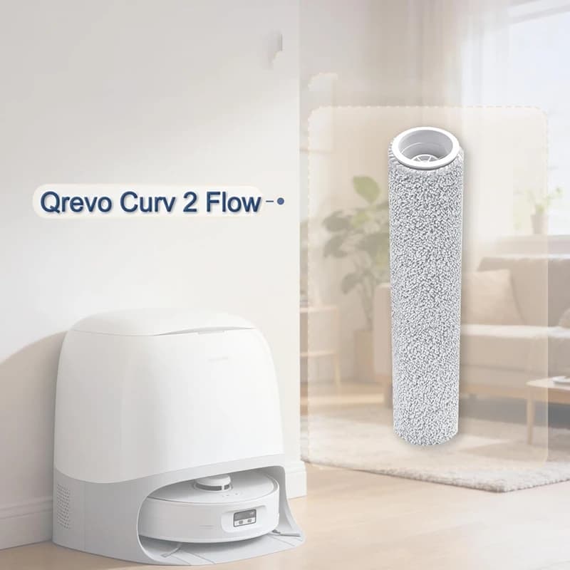 Lavapavimenti a rullo di ricambio per Qrevo Curv 2, kit di accessori per aspirapolvere robot - Sostituzione del rullo di pulizia 【A73 AcePro】