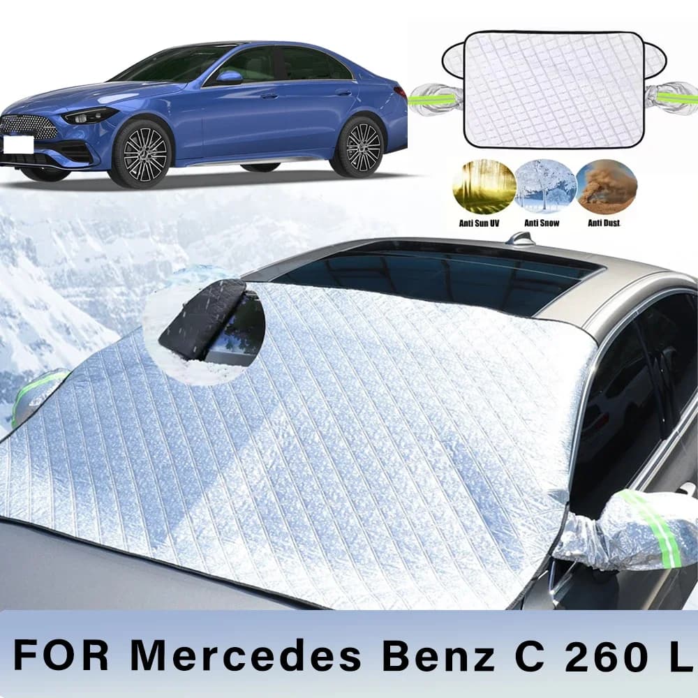 Addensato Auto Ora Parasole Parabrezza Copertura Con 5/9 Magneti Protezione UV Anti Neve Luce Solare Per Mercedes Benz C 260 L W202