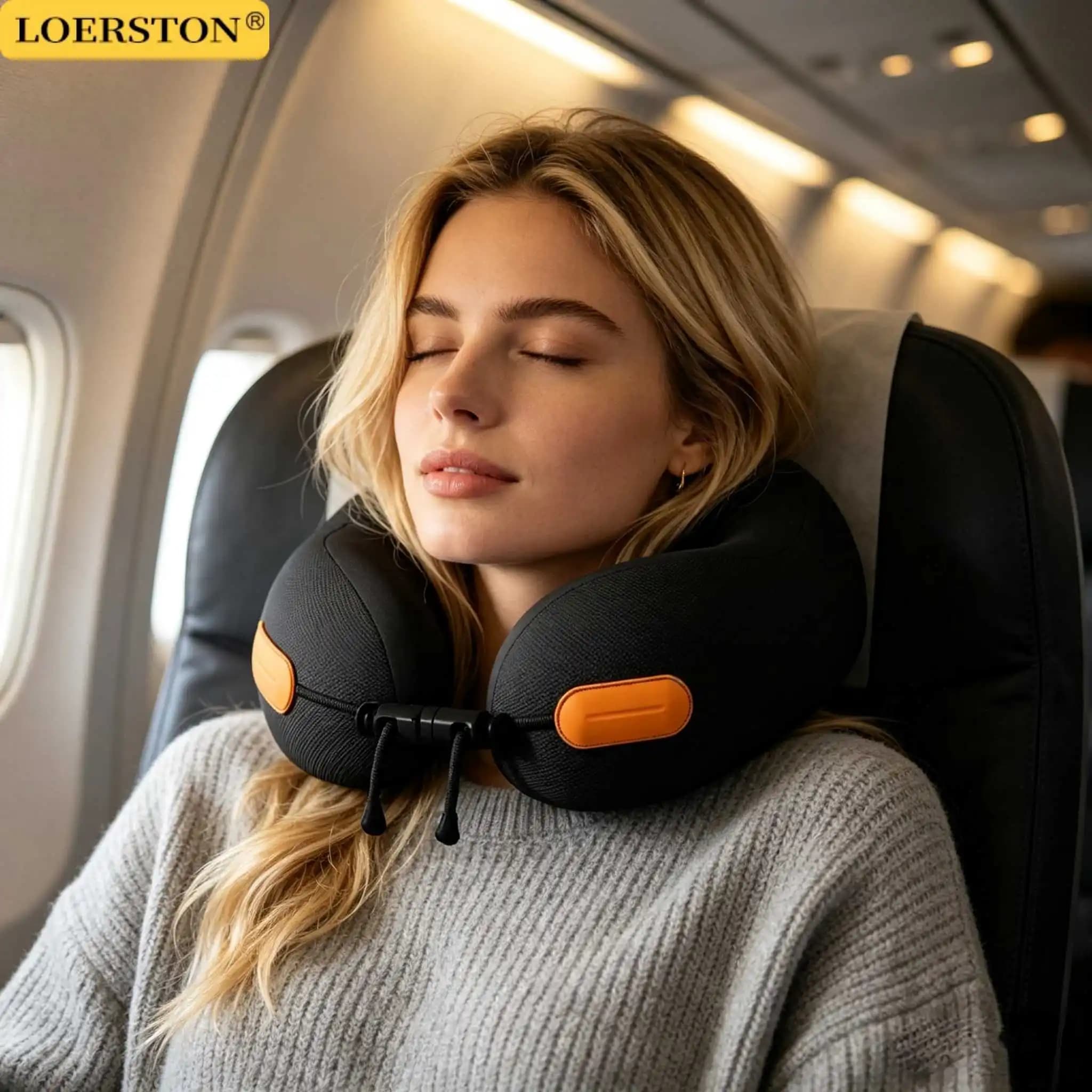 Memory Foam U-Shaped Pillow Travel Neck Support Sleeping Pillow Shoulder Rest U-Cushion Airplane Trip Neck Pillow