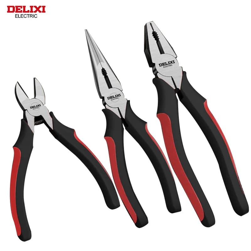Pinze per cavi elettrici DELIXI, pinze diagonali affilate di grande apertura pinze per naso ad ago, per il taglio, la torsione e il bloccaggio dei fili metallici