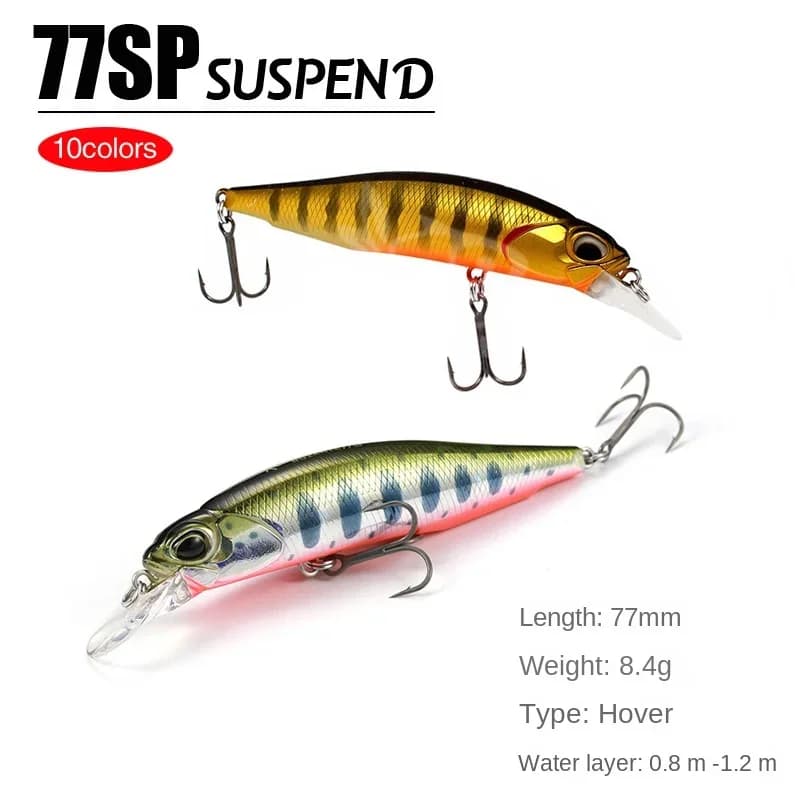 2024 New 5g 8.4g Fishing call Minnow Wobbler Recalling Suspended Jerkbait Artificial Swimbait Esca Dura Culter Alburnus Esca
