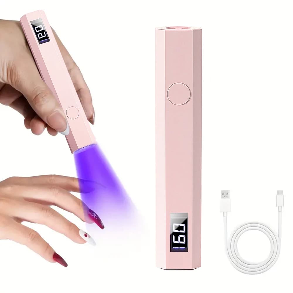 Mini Lampada UV LED Portatile per Unghie, Asciugatore Rapido per Gel, Torcia a Penna per Casa e Salone