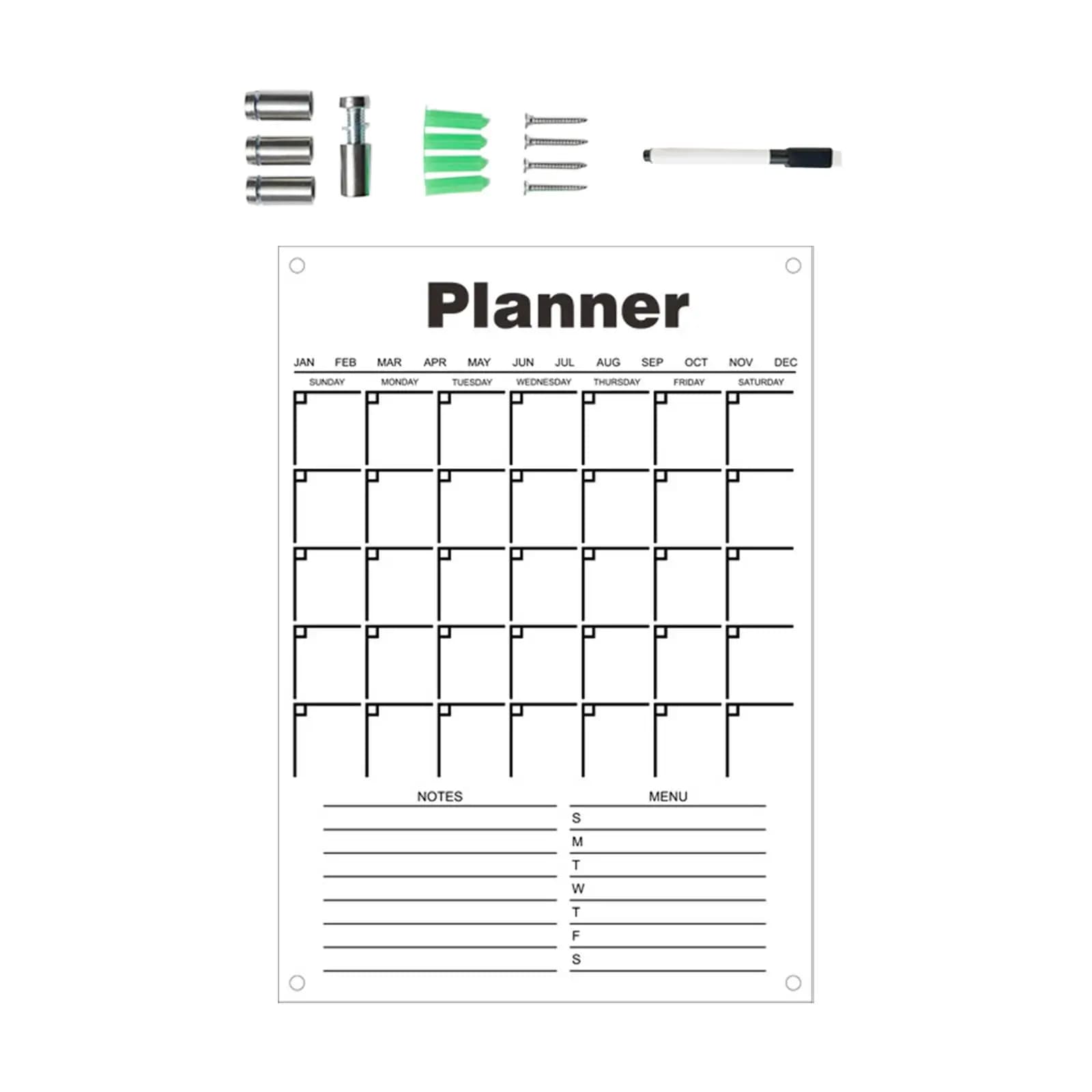 Calendario settimanale da appendere cancellabile a secco con lavagna per la pianificazione, riutilizzabile per progetti, appunti e ufficio