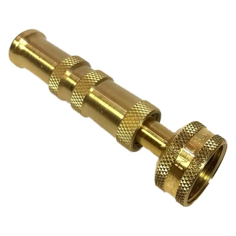 MOPHE-Garden Watering Brass Hose Nozzle, Brass Adjustable Twist Hose Nozzle Heavy-Duty