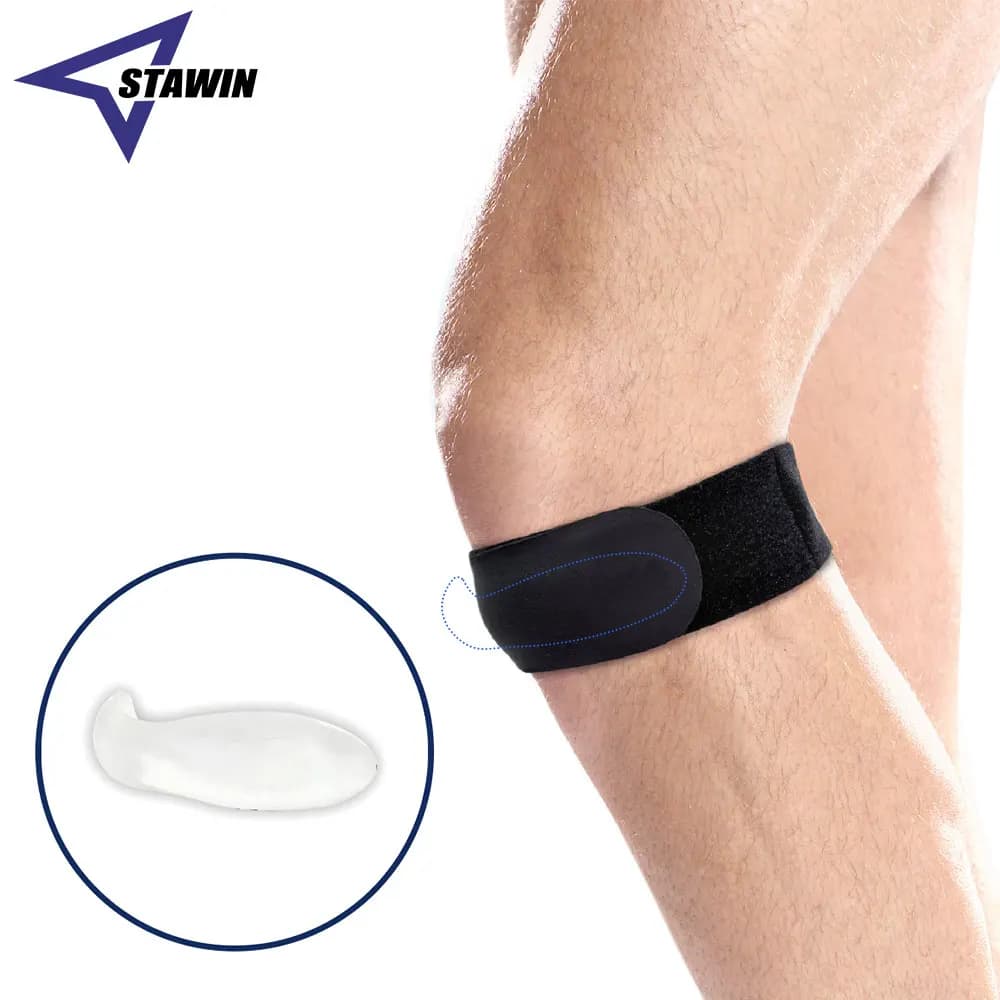1pc Sports Knee Support Band, Adjustable Patella Tendon Strap for Running, Basketball, Volleyball, Hiking, Tennis, Soccer, Gym