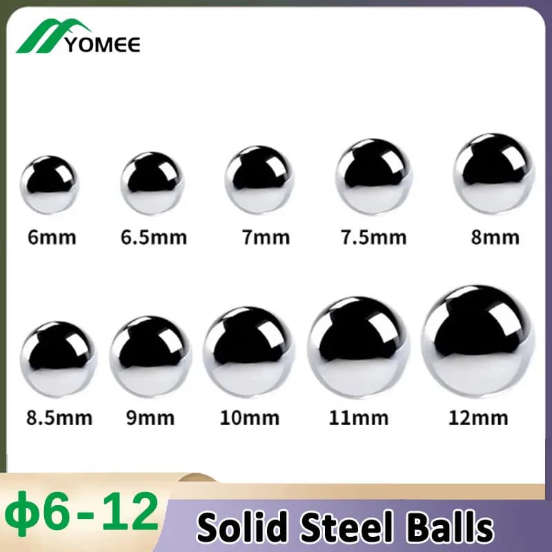 6 6.5 7 7.5 8 8.5 9 9.5 10 11 12mm Steel Ball Solid Iron Balls 2-100Pcs
