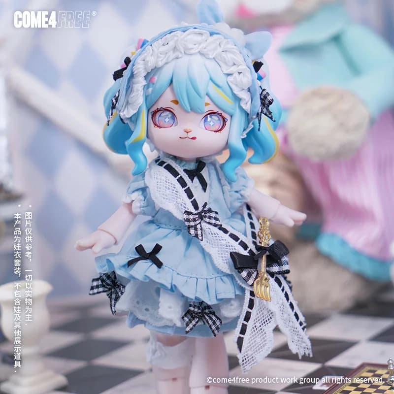 Come4Free Flagship Store Fairy Tale Town Series Afternoon Alice Doll Clothes OB11 Doll Dress Toy For Girls
