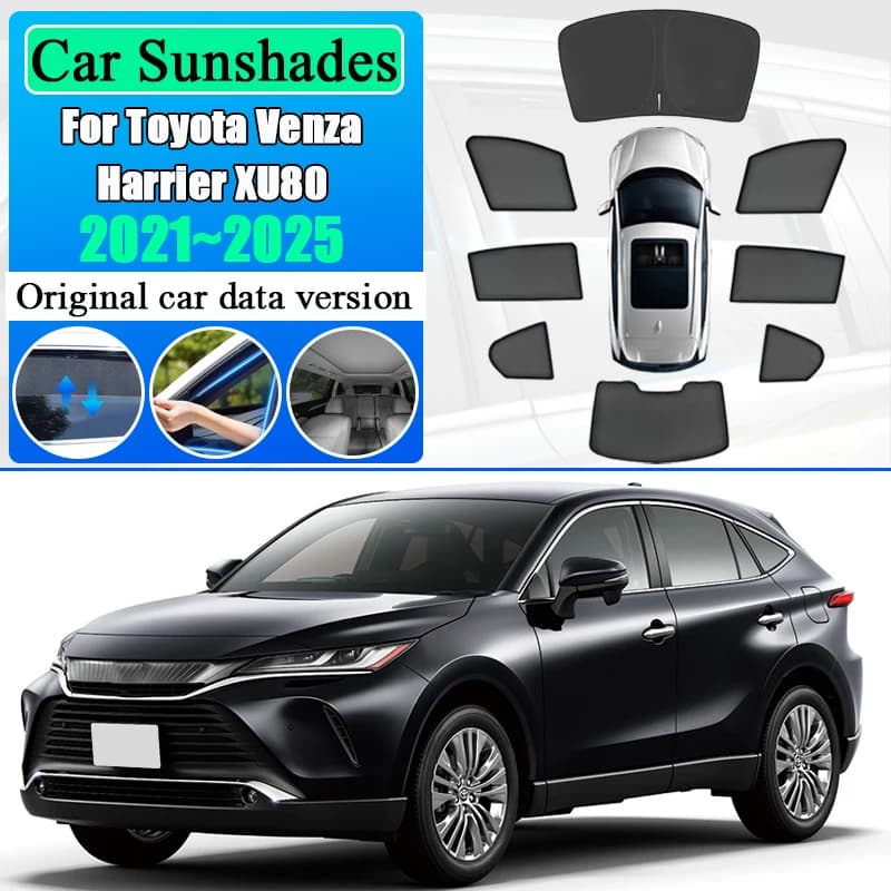 Sun Visor For Toyota Venza Harrier XU80 2021-2025 Heat Insulation Window Cover UV Protection Privacy Screen Shade Accessories