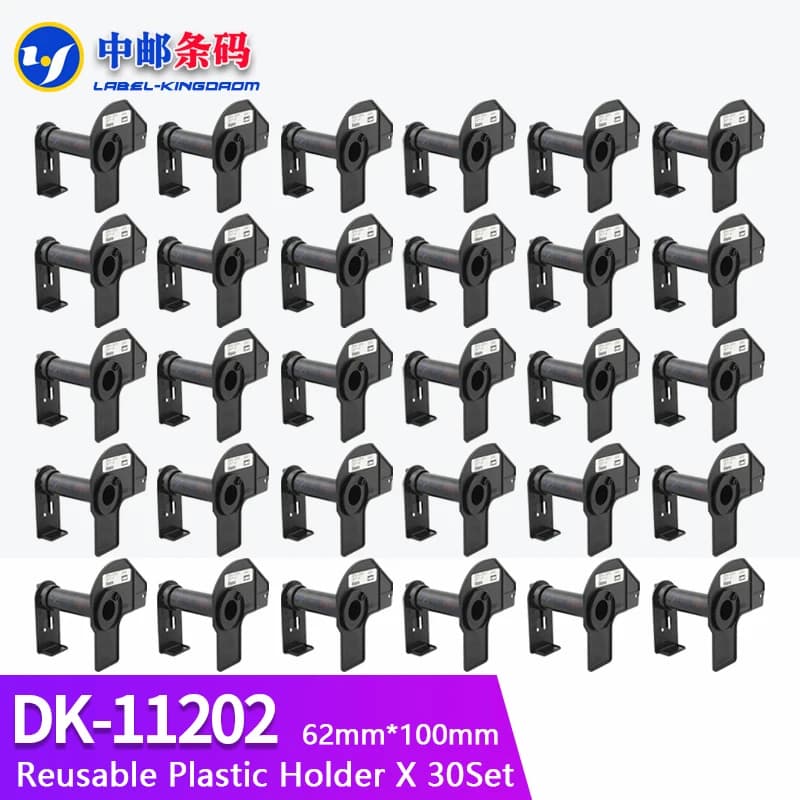 30 Telaio per cartucce con supporto in plastica riutilizzabile per Brother DK-11202 DK-11204 DK-11247 DK-22205 DK-22210 DK-22212 DK-22243 DK-22251