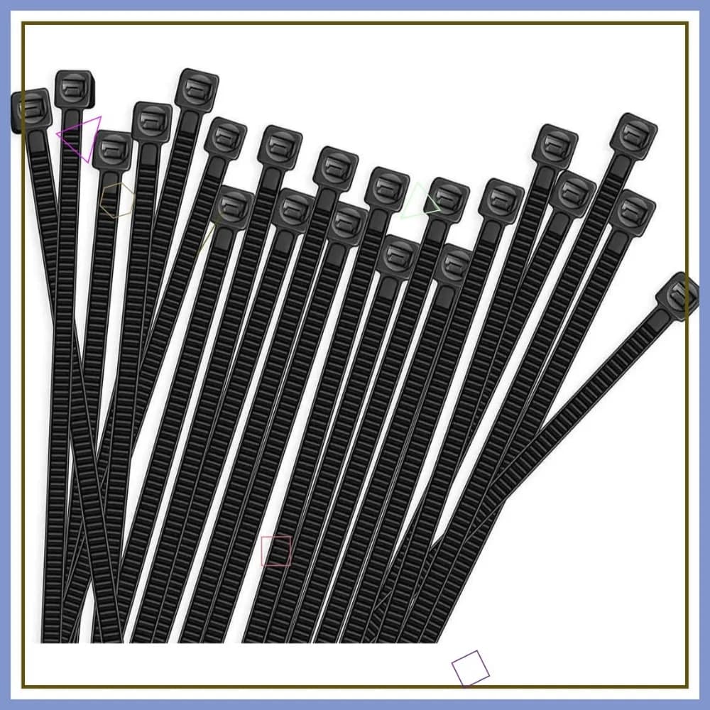 100 fascette stringicavo resistenti da 8 pollici, resistenza alla trazione di 50 libbre, fascette in nylon autobloccanti per interni ed esterni