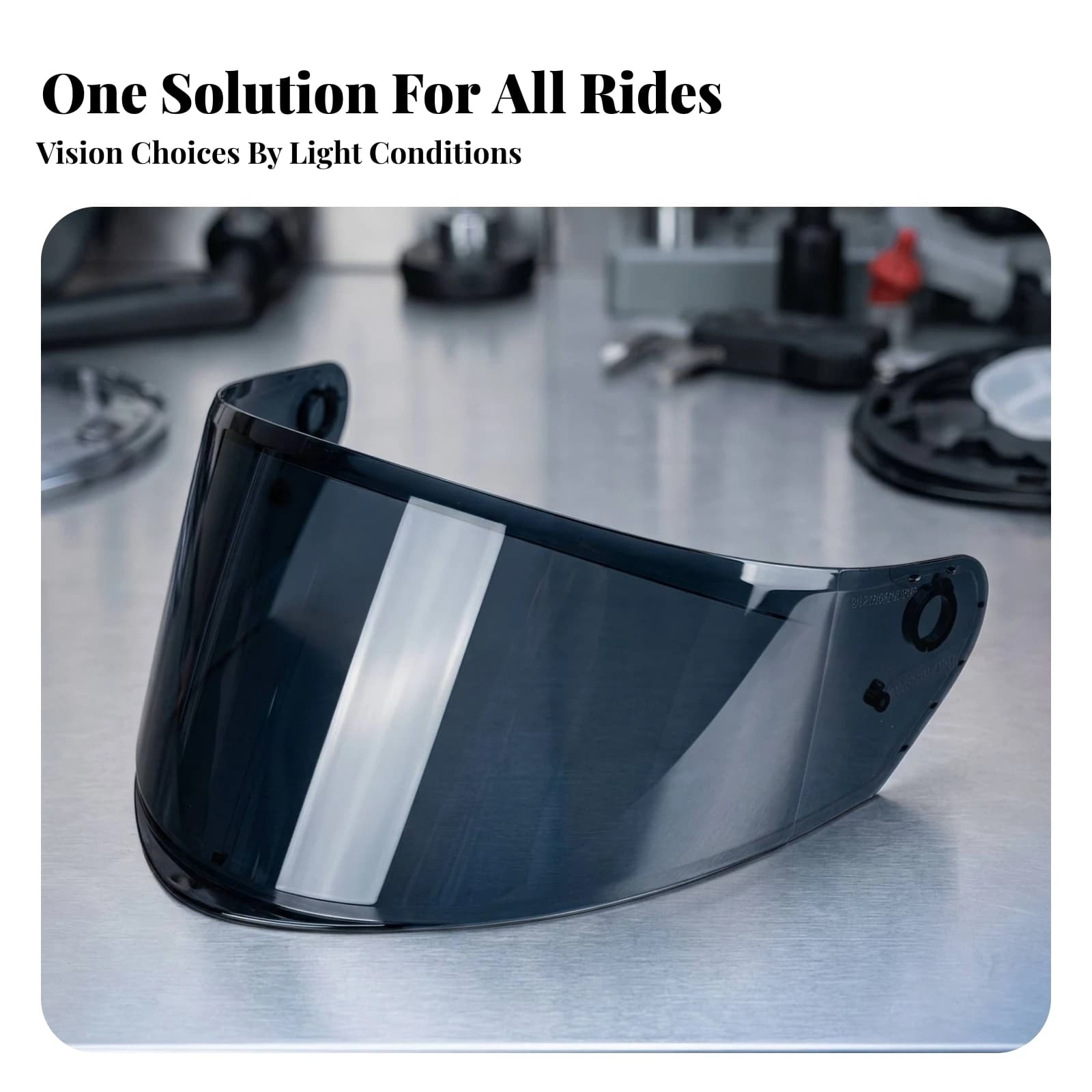 Full-Face Helmet Visor Flip up Motorcycle Helmet Visor Shatter-Proof Streamlined for Commuters, Daily Commuting, Touring