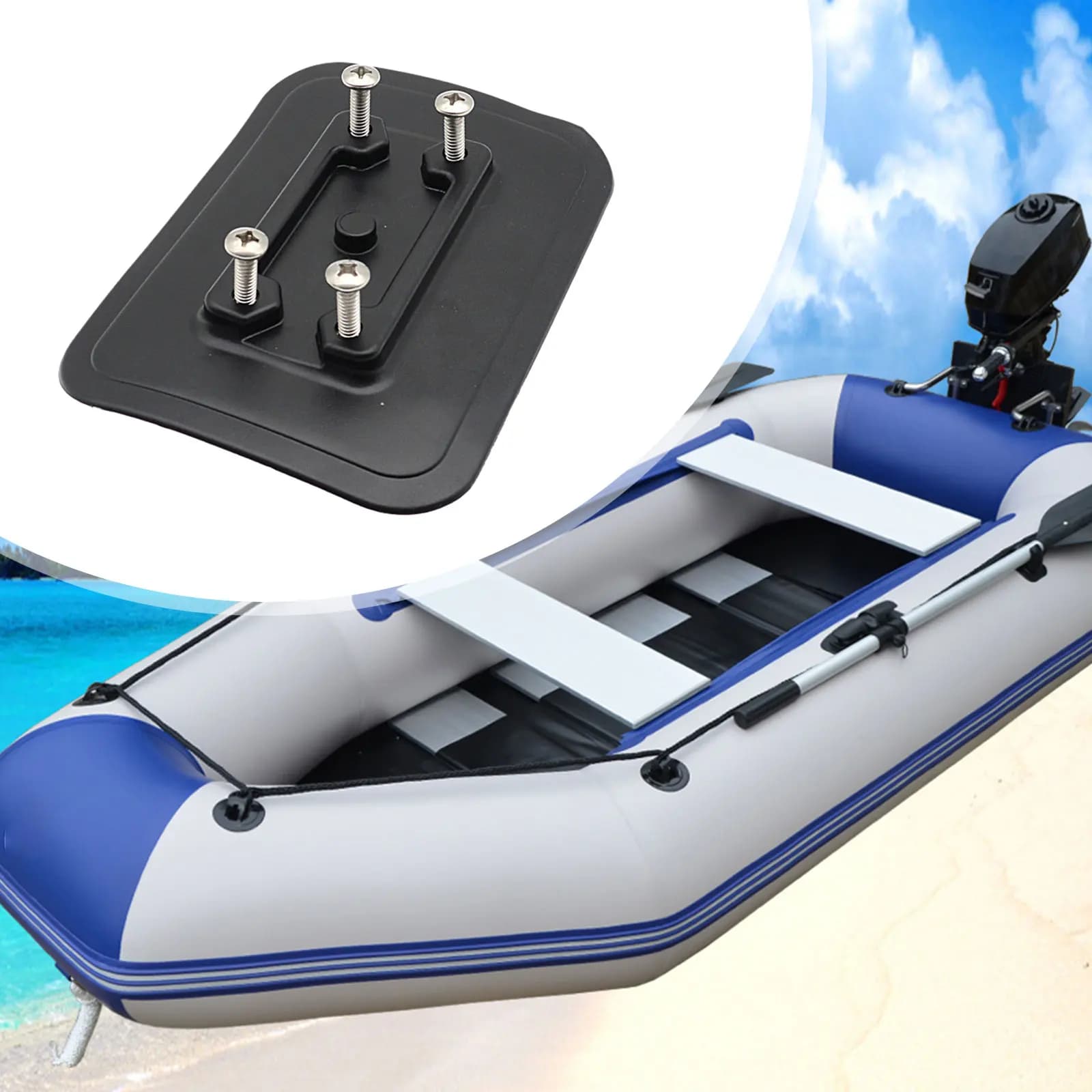 Colla per barche gonfiabili sul cuscinetto Parti in PVC Sostituzione del cuscinetto per supporto per kayak per tavola da surf per tavola da surf per kayak all'aperto