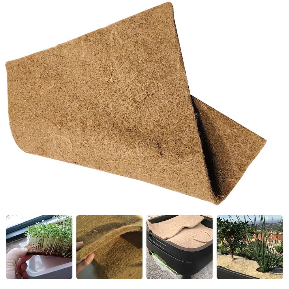 Tappetino in Fibra di Cocco per Compostaggio, per Giardino, Contenitori di Rifiuti Agricoli, Scatole per Semina, Coperta Biodegradabile in Fibra di Cocco Naturale