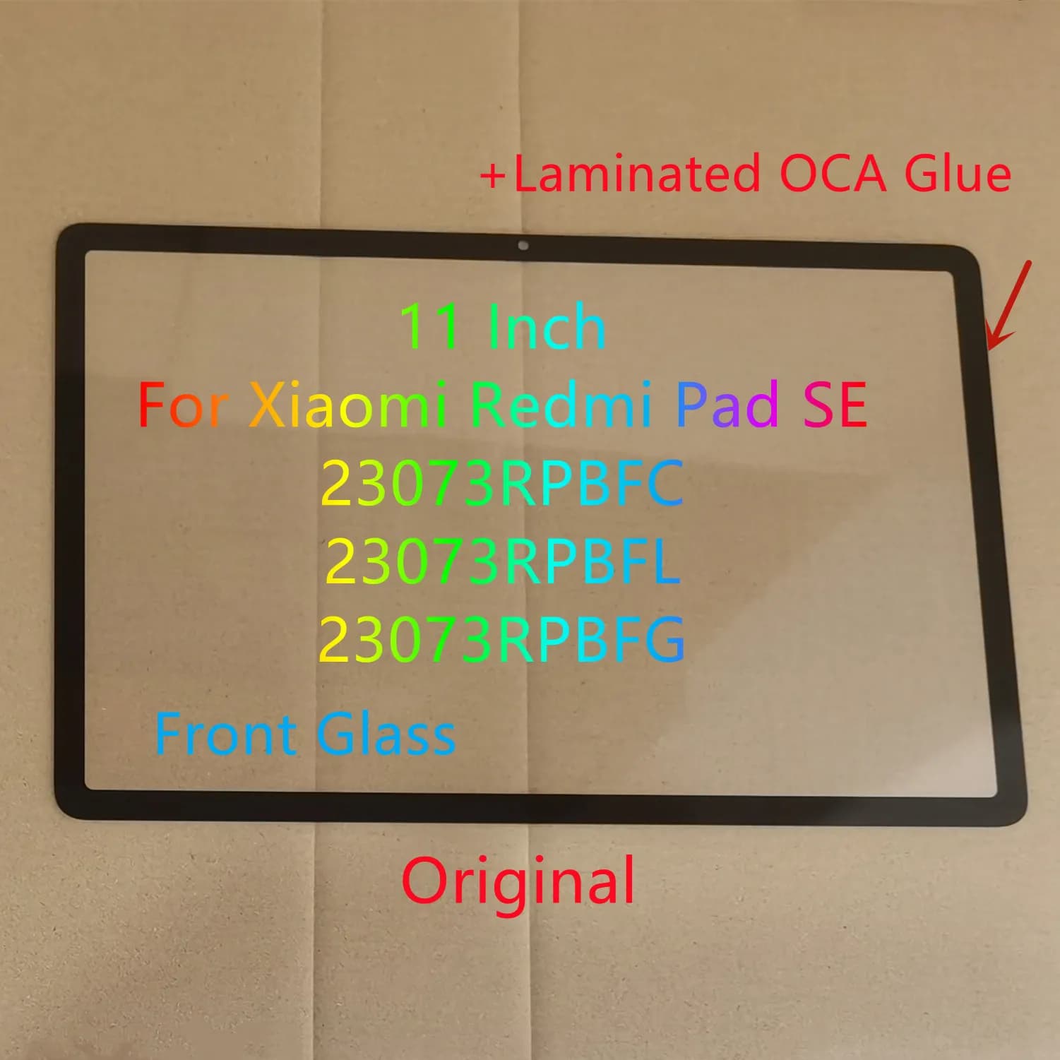 11 ''Pollici Per Xiaomi Redmi Pad SE 23073RPBFC 23073RPBFL 23073RPBFG Pannello Touch Screen Tablet Frontale Esterno LCD di Vetro + Laminato OCA