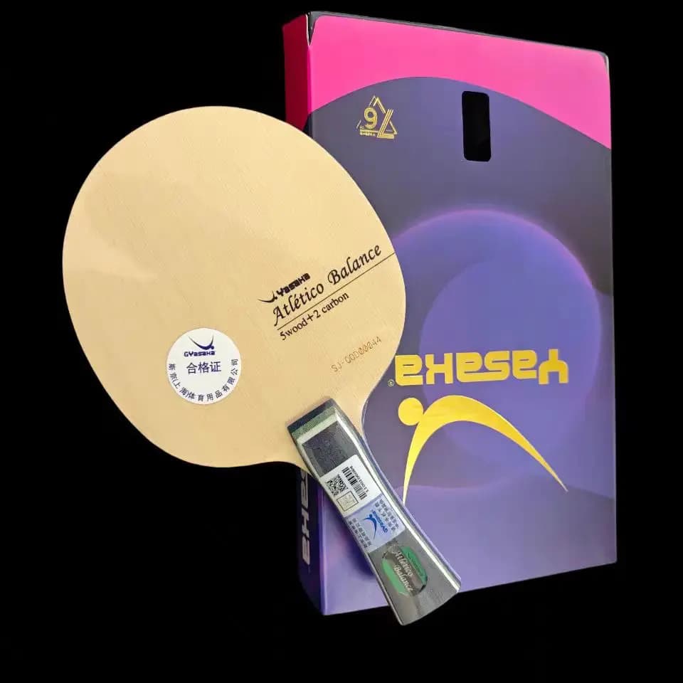 Yasaka Atletico Table Tennis Blade Carbon Fiber Power Speed Balance Ping Pong Racket Original Internal External Ping Pong Paddle