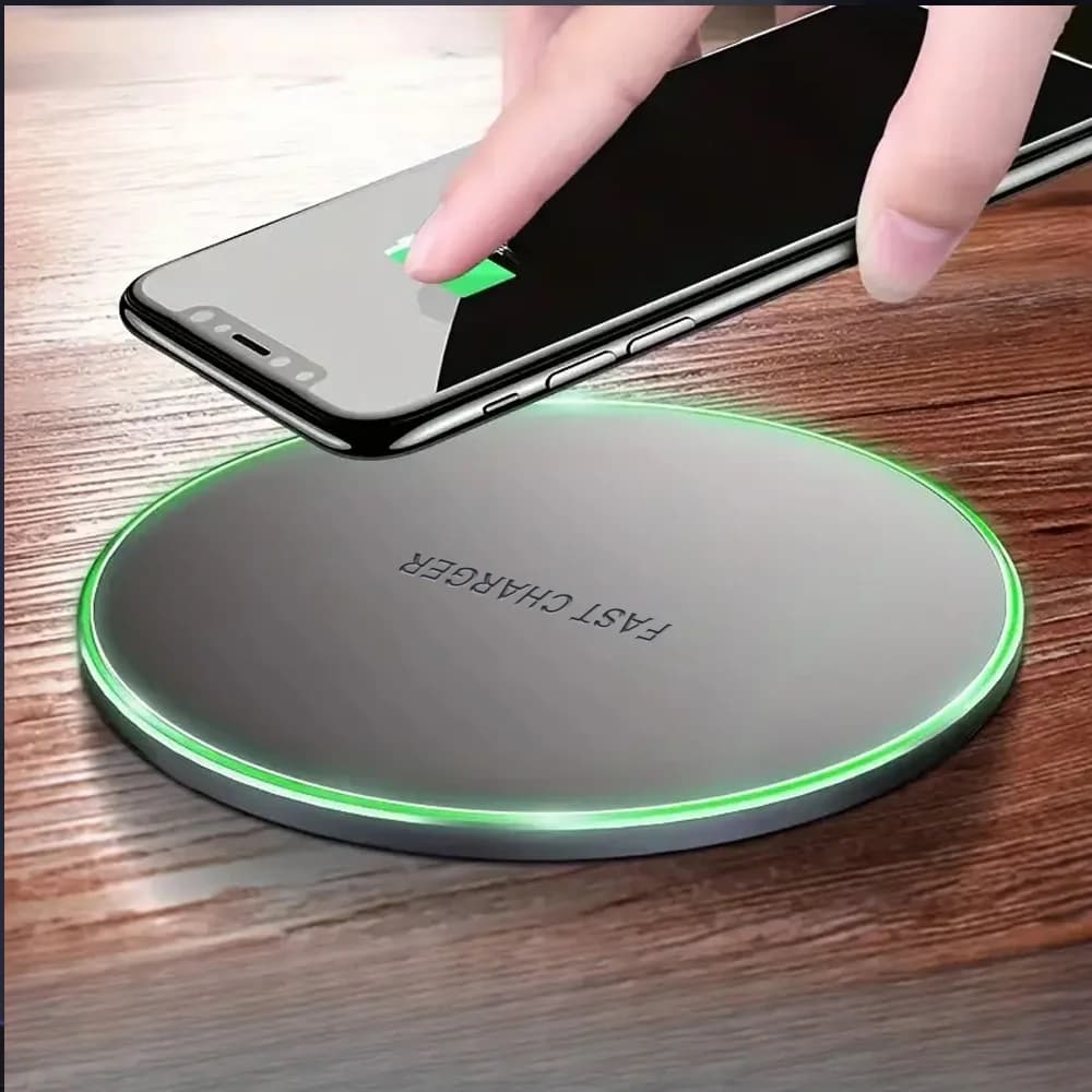 15W Fast Wireless Charger for iPhone 17-13 Pro/XS Max/Mini/XR and Samsung/Xiaomi/Huawei - USB Induction Charging