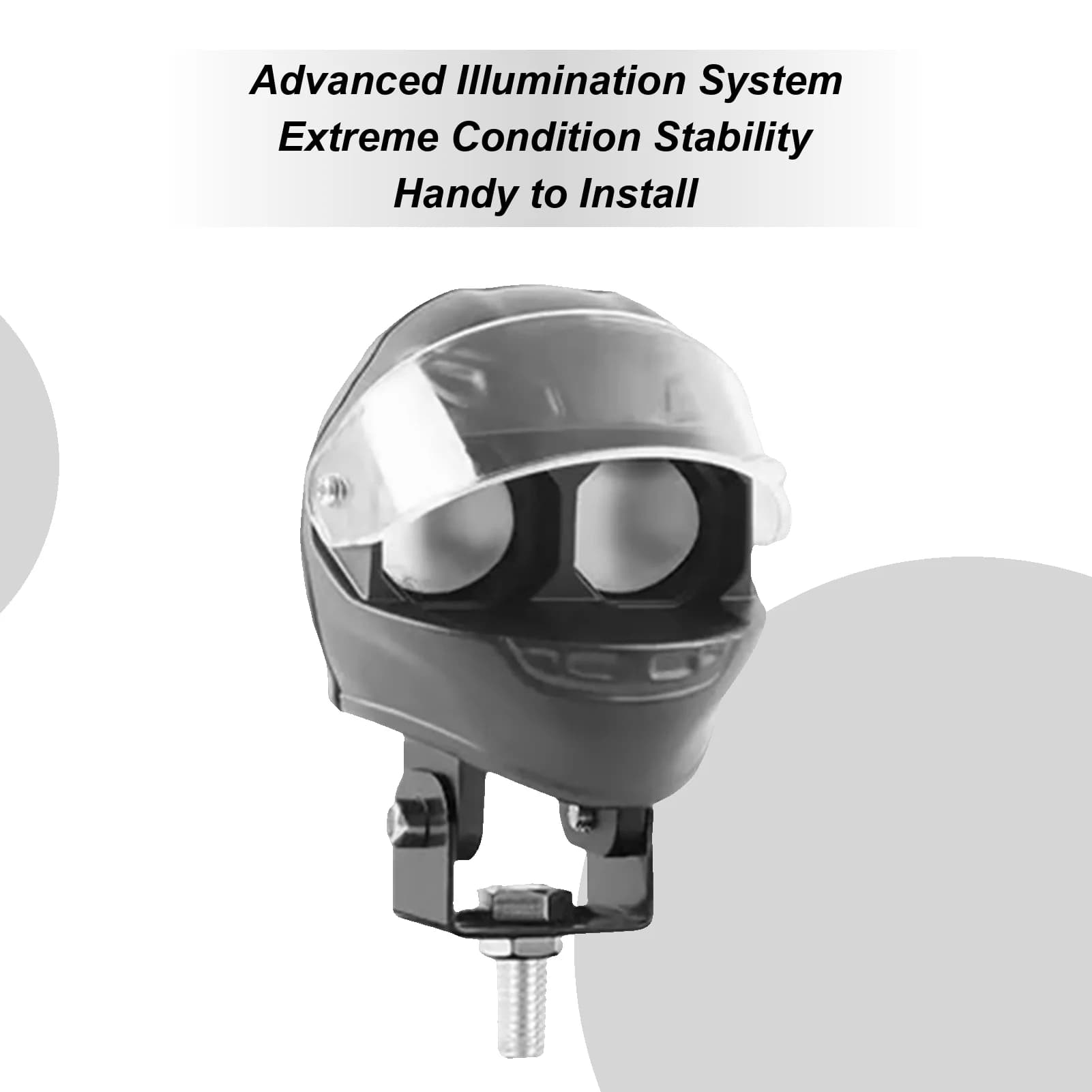 Fendinebbia per moto Luce ausiliaria per moto a LED stile casco Faretto da guida per moto per scooter ATV Offroad Dirt