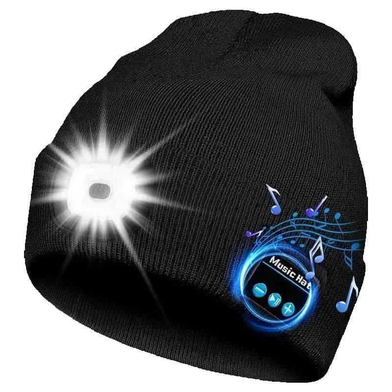 Original LED Cap with Integrated Bluetooth Headphones, Sports Accessories for Exterior, Removable, with Vivavoce Function, Washable, Waterproof