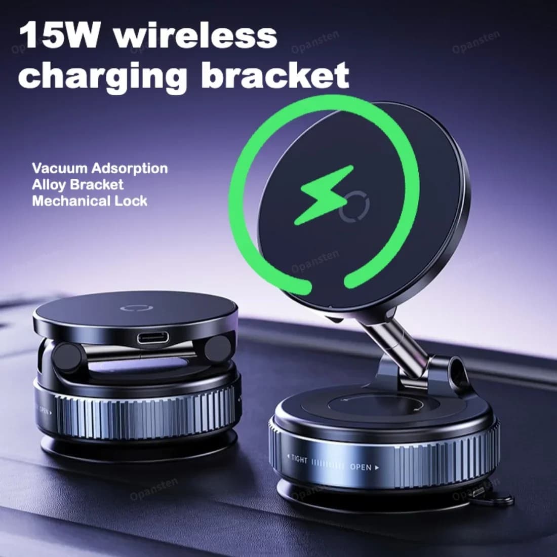 360° Rotation Vacuum Suction Cup For iPhone 12-17 Series Fast Charging Super Strong Magnetic Car Wireless Charger Phone Holder