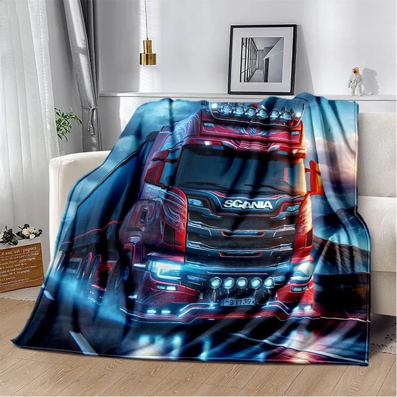 Nuove Coperte Morbide Cartoon S-Scania Top Class Truck 2025, Coperta Confortevole per Picnic, Letti, Divani, Casa, Regali per Bambini