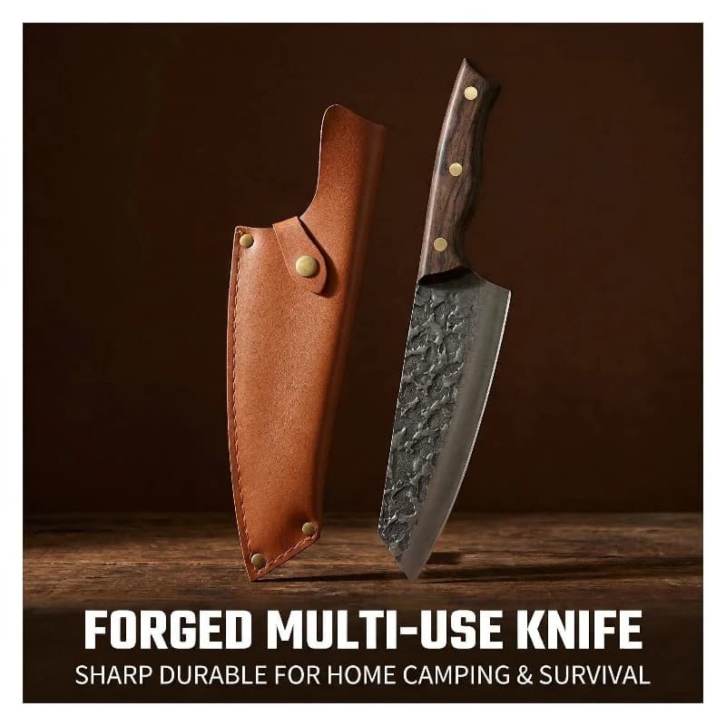 Coltello da Macellaio Professionale in Acciaio Inossidabile - Versatile per Tagliare Carne, Coltello da Chef per Pesce e Verdure