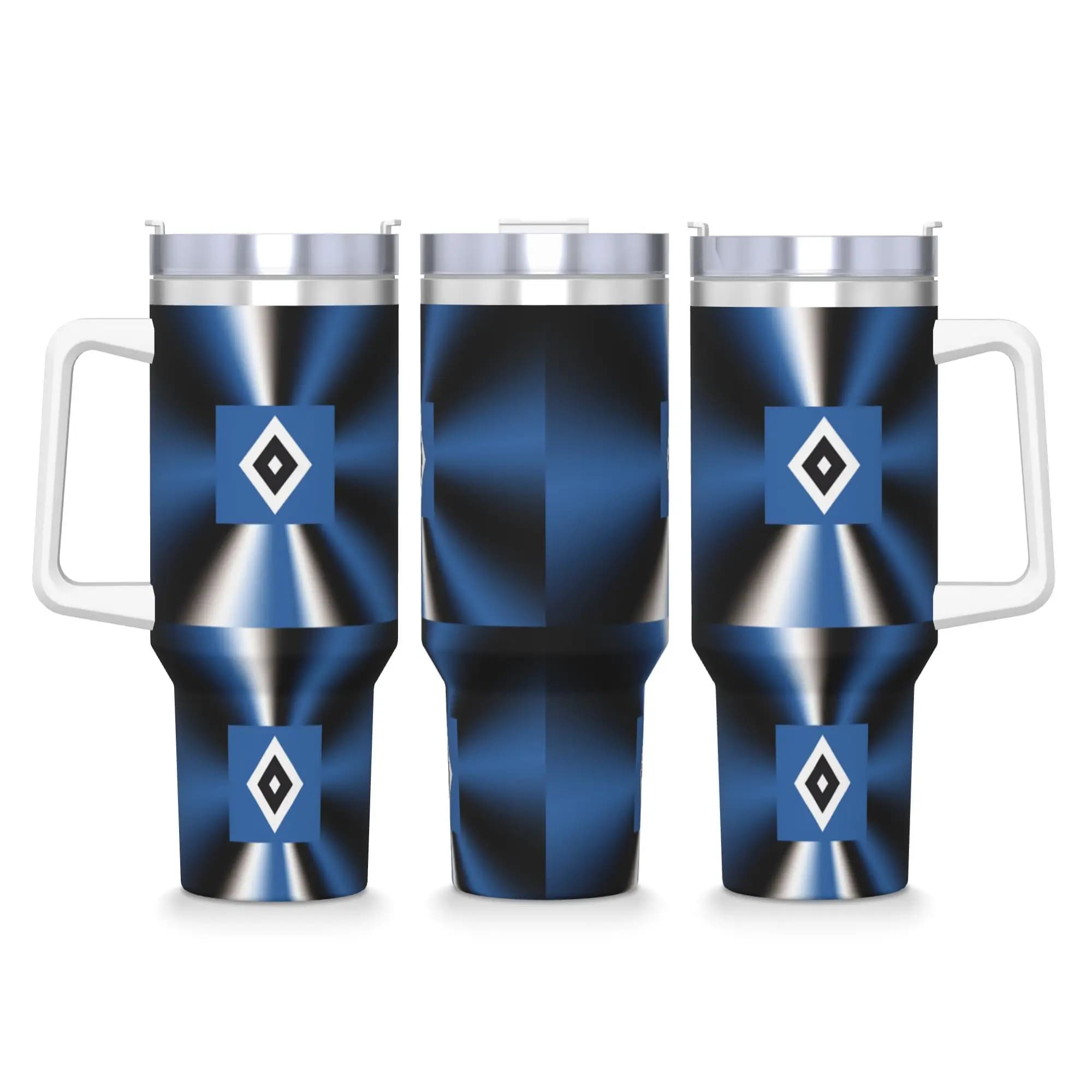 Tazza da Viaggio in Acciaio Inox HSV German Soccer Club Hamburgers SV con Cannucce, Bicchiere per Auto, Bottiglia per Bevande Calde e Acqua