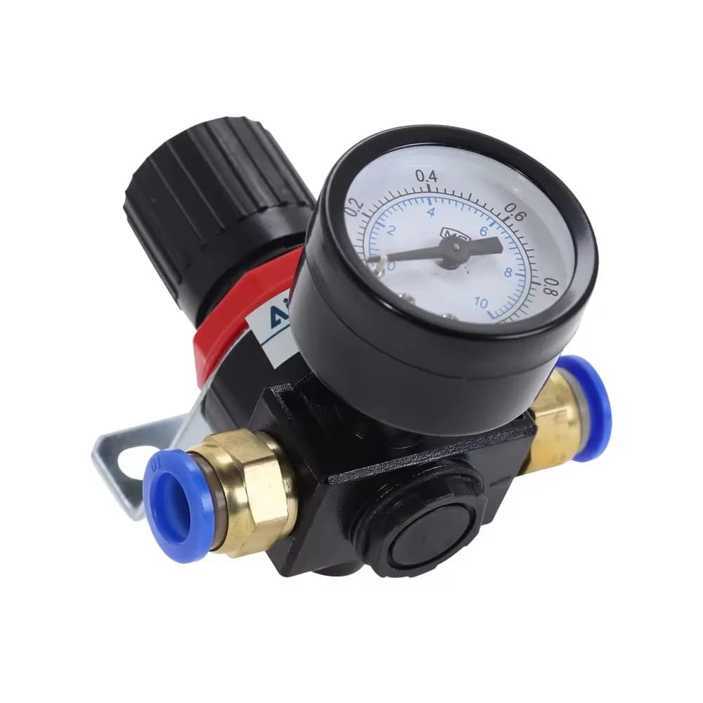 EU AR2000 1/4" Thread BSP Pneumatic Air Compressor Pressure Regulator Reduction Valve 4MM 6MM 8MM 10MM 12MM Connector Fittings