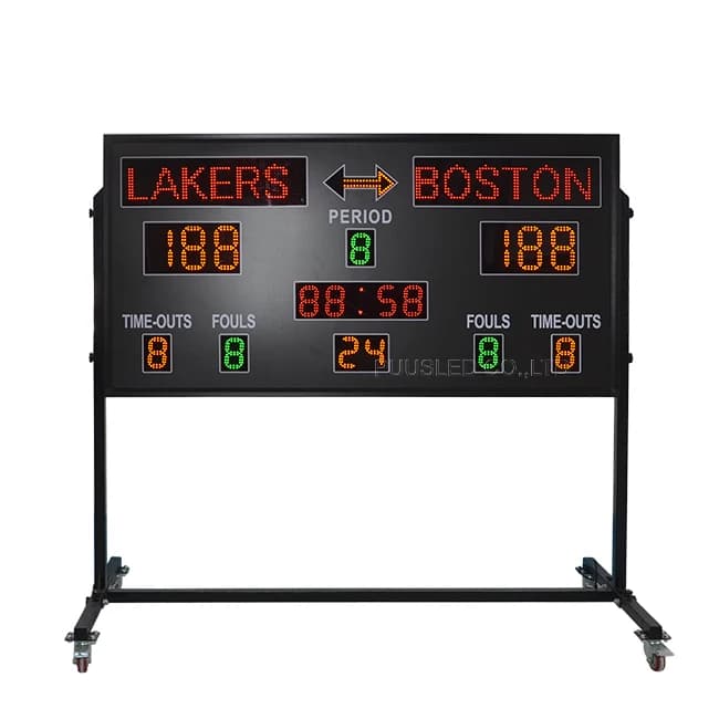 Tabellone segnapunti da basket Segnaletica digitale Basket portatile impermeabile con orologio da tiro