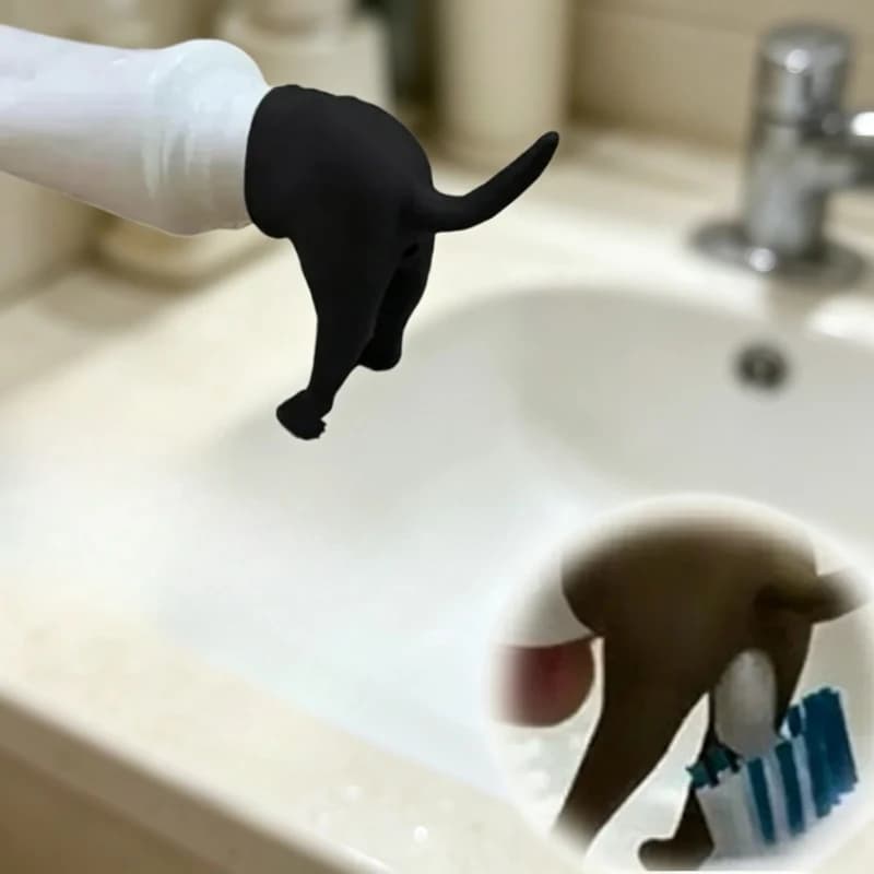 Dispenser Creativo per Dentifricio a Forma di Coda di Cane, Accessorio Divertente per il Bagno, Regalo Scherzo Originale