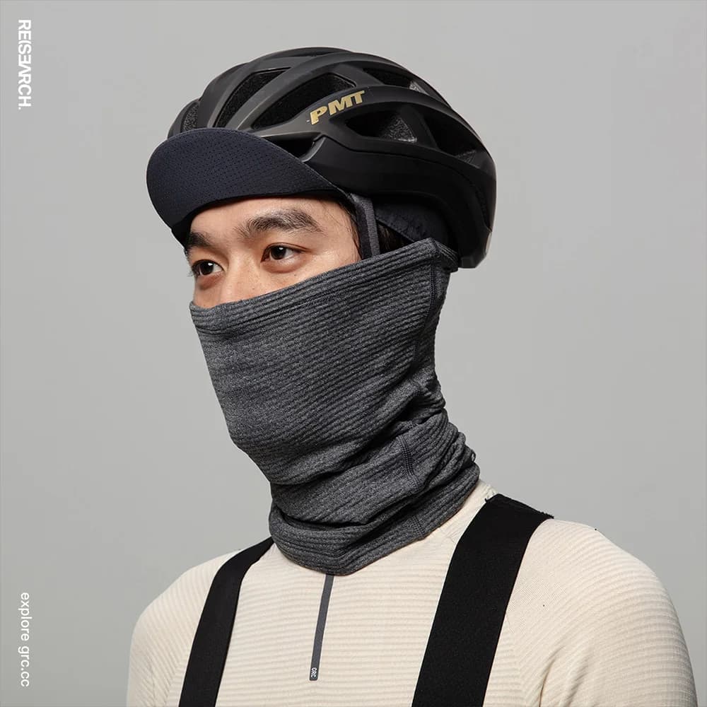 GRC Winter Cycling Neck Warmer Merino Wool Fleece Thermal Windproof Scarf for Road Bike Outdoor Sports