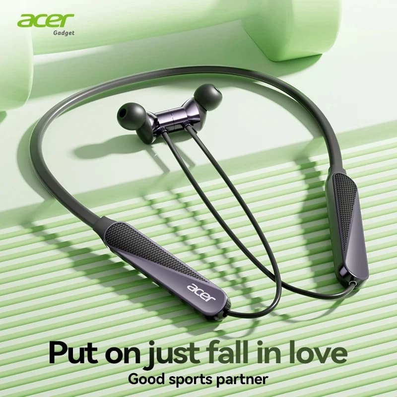 Auricolare Bluetooth wireless Acer Ohr561, da indossare al collo, dedicato per sport, corsa e ciclismo