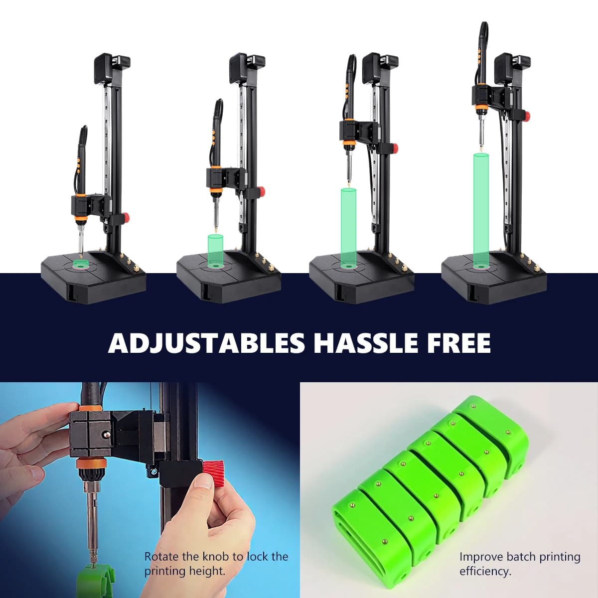 Kit di inserimento a caldo Stealth Press per filettature M2 M3 M4 M5 M6 M7 M8, con punta per saldatore e strumento di pressione per inserti a caldo
