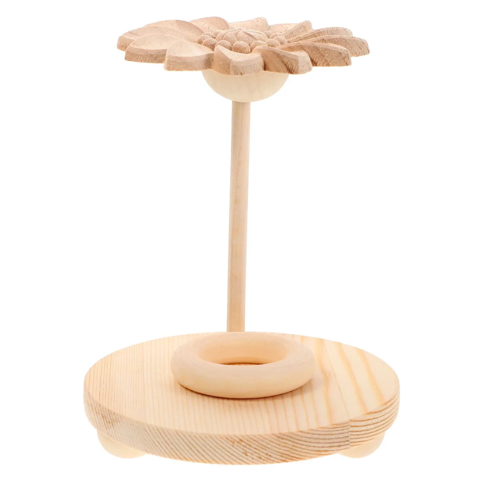 Diffusore di Aromi in Legno di Loto, Porta Oli Essenziali 2in1, Supporto in Legno con Base Stabile per Salone di Bellezza e Sala Massaggi