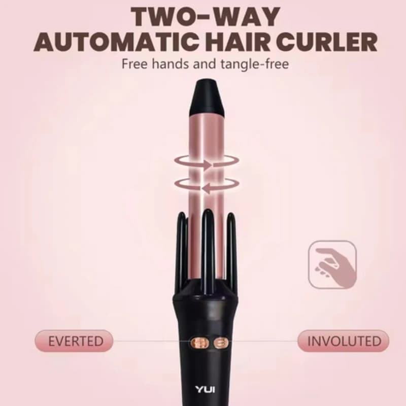 Arricciacapelli Automatico in Ceramica con Rotazione Automatica, Ferro Arricciacapelli Professionale, Strumento per lo Styling, Ferro per Capelli, Bacchetta Arricciacapelli, Air Spin and Curl, Ondulatore per Capelli