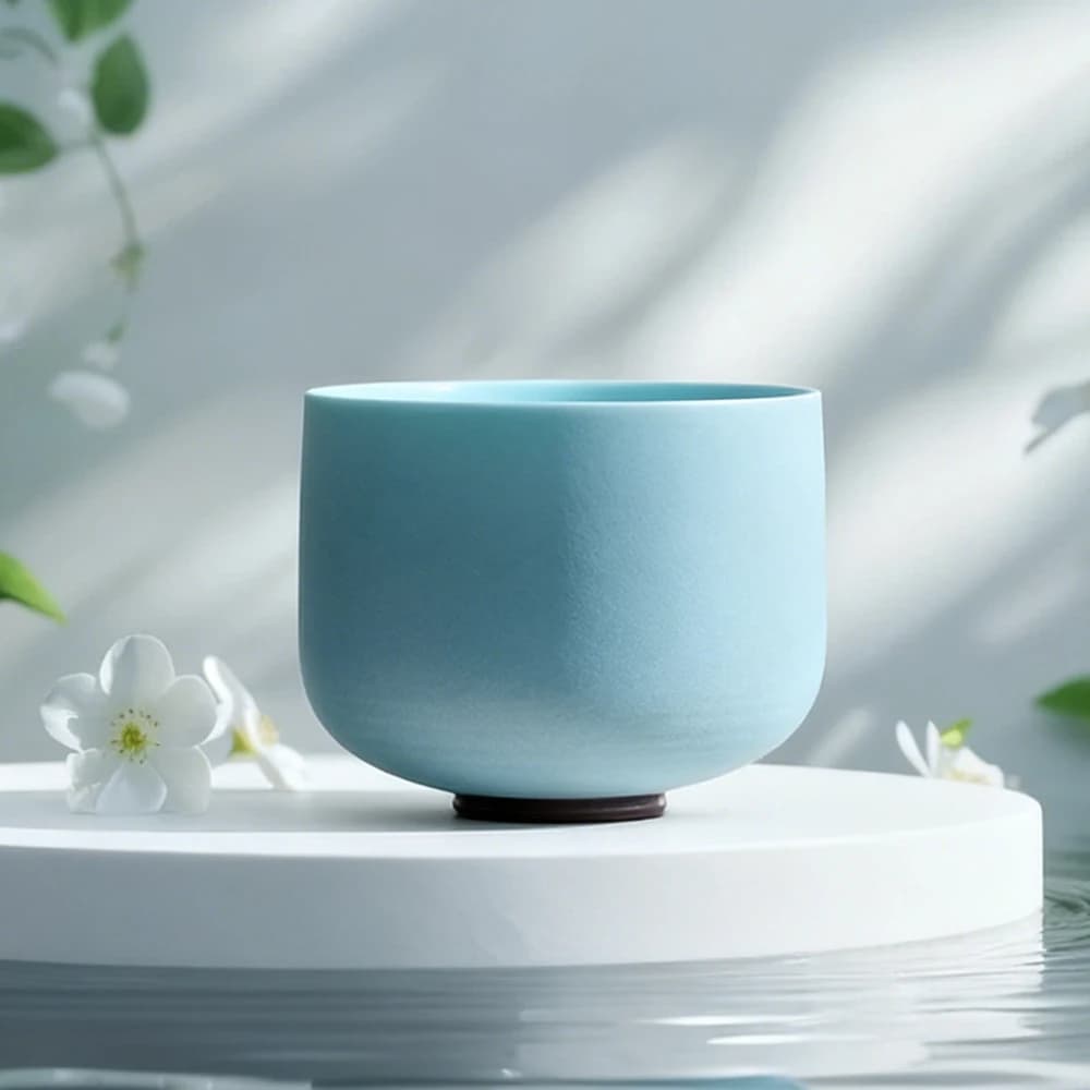 Hye-eun 8inch Lapis lazuli Gemstone Fusion Crystal Singing Bowl 432hz/440hz Yoga Meditation Sound Bowls Musical Instruments