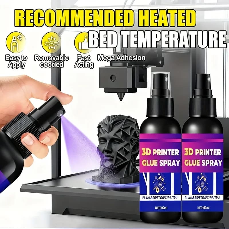 7 ounces strong bed 3D printer spray adhesive anti deformation suitable for PLA, ABS, PETG, ASA, 3D printer accessories