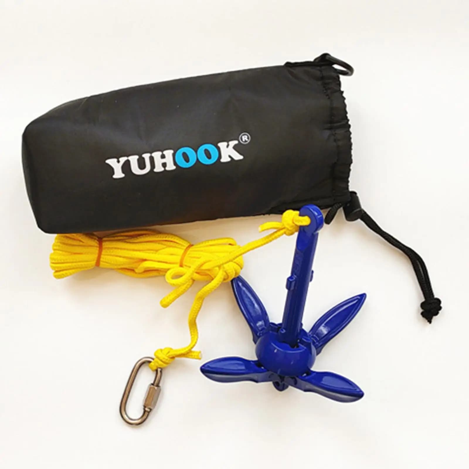 Kit di ancoraggio per puntali con corda pieghevole da 16 piedi, adatto per barche piccole, canoe, kayak