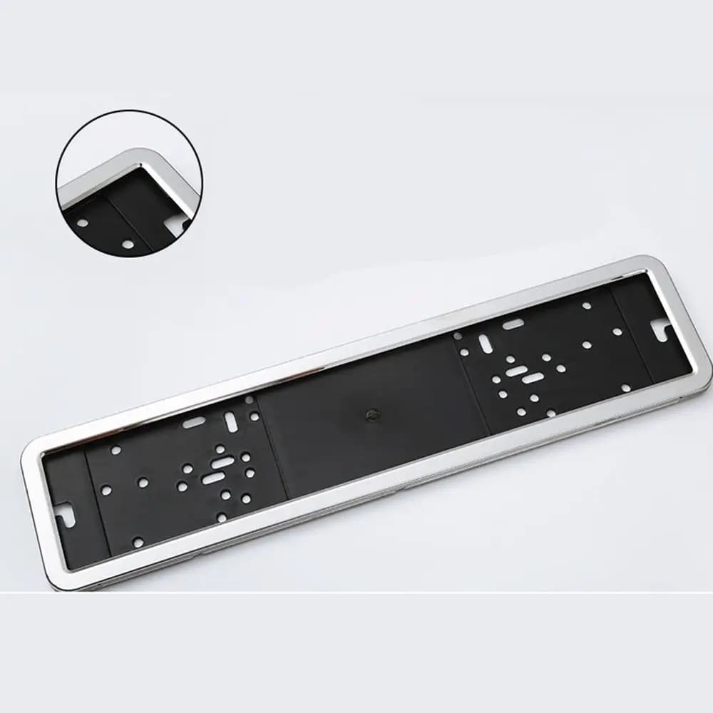 Stylish Russian Plate Frame Cover Waterproof Light Weight Car License Number Plate Holder Stainless Steel Easy Installation