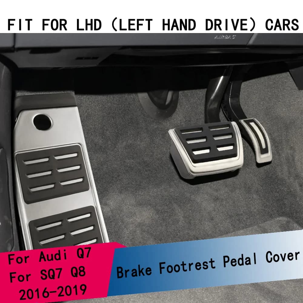 Copertura Pedale Acceleratore Freno Poggiapiede LHD per Audi Q7 SQ7 Q8 2016-2019 per Porsche Cayenne 2018-2019 Accessori Auto