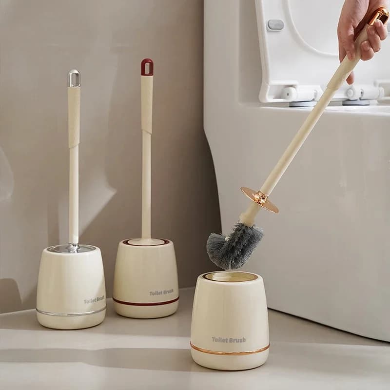 Sealed Toilet Brush Set with Holder,Odor-proof & Quick Drying Bathroom Cleaning Tool for Home Deep Cleaning Toilet Brush
